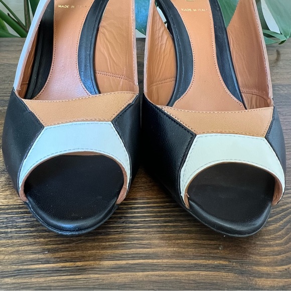 NEW!! FENDI Colorblock Slingback Heels EU 37.5 US7.5 - Picture 5 of 15
